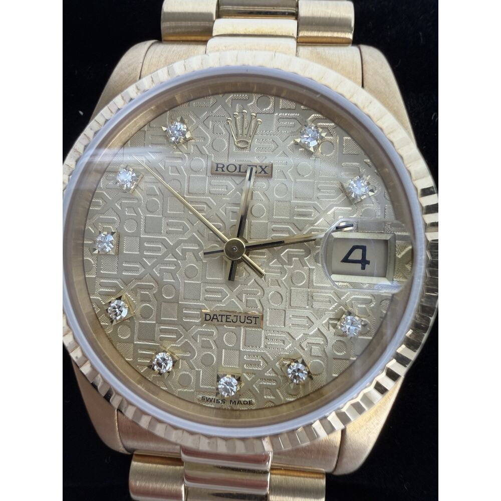 Rolex 68278 Lady-Datejust 31mm in 18k Yellow Gold President Bracelet - Picture 3 of 11